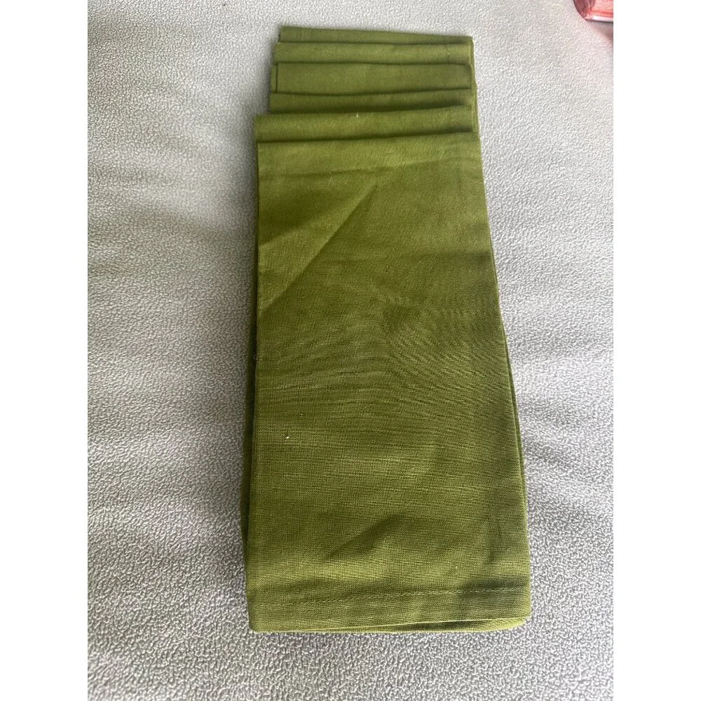 Pier 1 Imports Napkins Green Cloth Table Napkins Easter Cotton 20x20 Lot 6